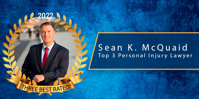 Sean K. McQuaid of ST PETERSBURG PERSONAL INJURY ATTORNEYS MCQUAID & DOUGLAS Wins Top 3 Personal Injury Lawyers by ThreeBestRated