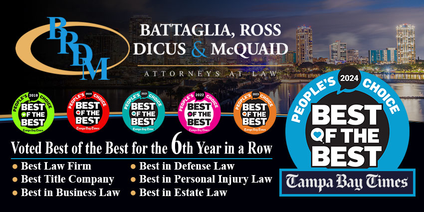 Battaglia, Ross, Dicus & McQuaid, P.A. Wins 6th Consecutive Tampa Bay Times Best of the Best 2024