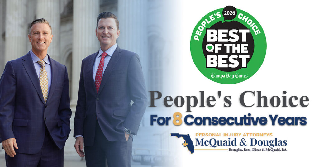 Personal Injury Attorneys McQuaid & Douglas Win Tampa Bay Times "Best of the Best" for 2026 in Personal Injury Law
