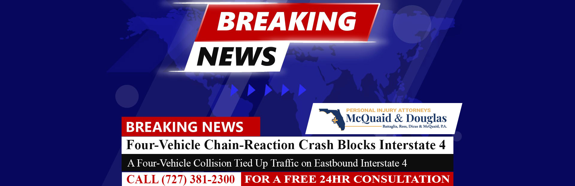 [09-04-26] Four-Vehicle Chain-Reaction Crash Blocks Eastbound Interstate 4 Lanes